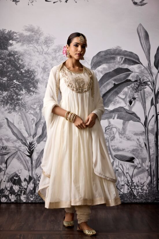 White Lily Anarkali Kurta Set