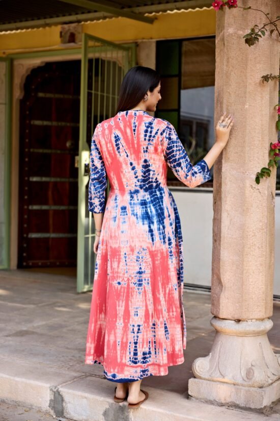 Indigo Splash Cotton Dress