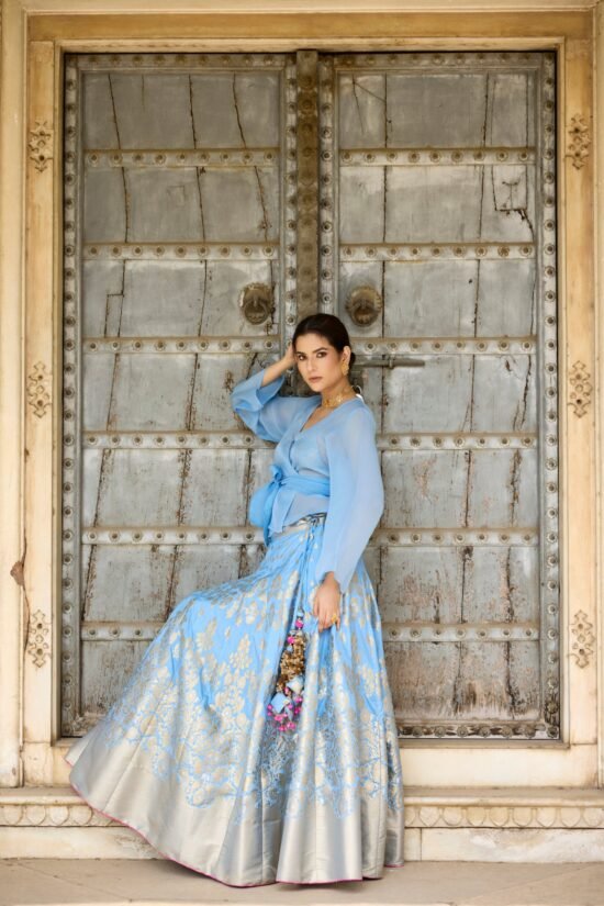 Banarasi Phool Western Lehenga Set