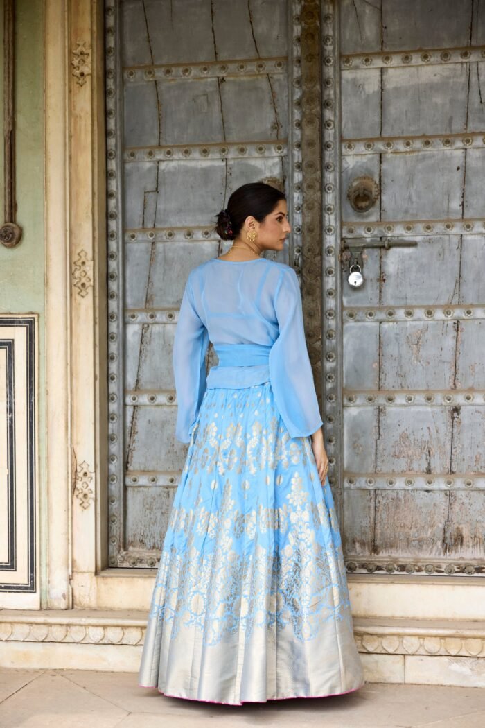 Banarasi Phool Western Lehenga Set
