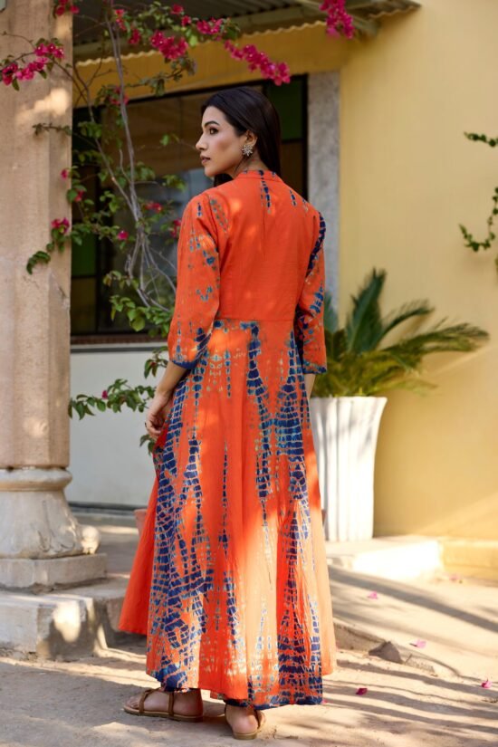 Indigo Splash Cotton Dress