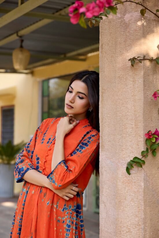 Indigo Splash Cotton Dress