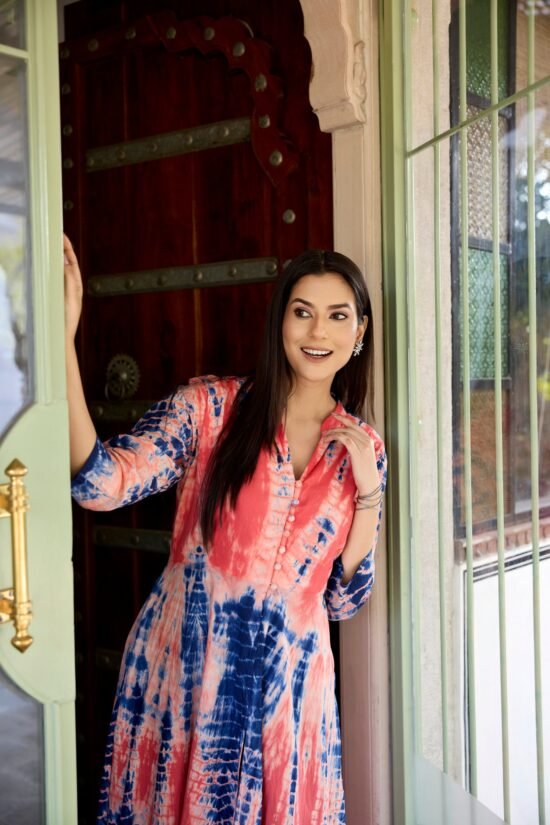 Indigo Splash Cotton Dress