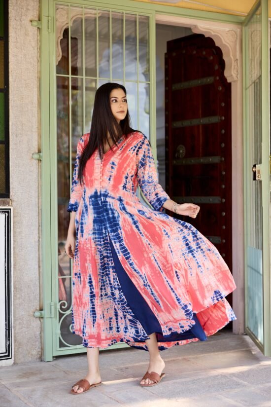 Indigo Splash Cotton Dress