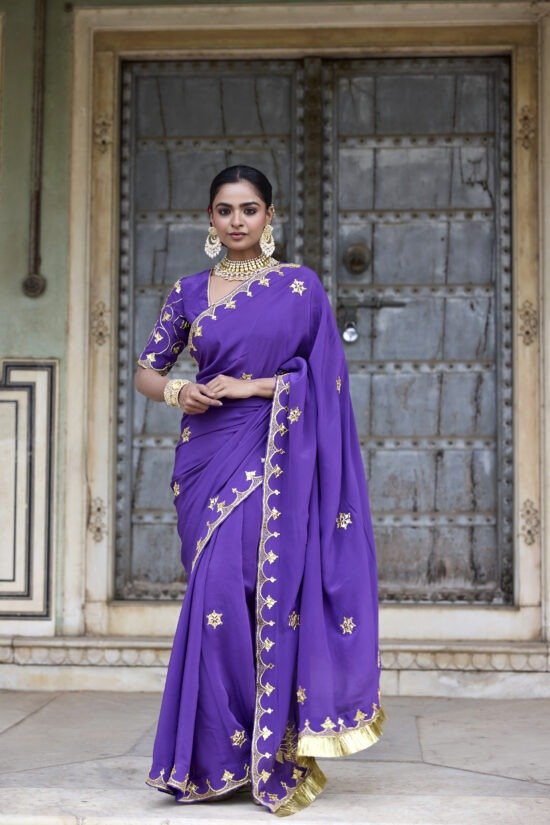 Ranisa Purple Saphhire Saree