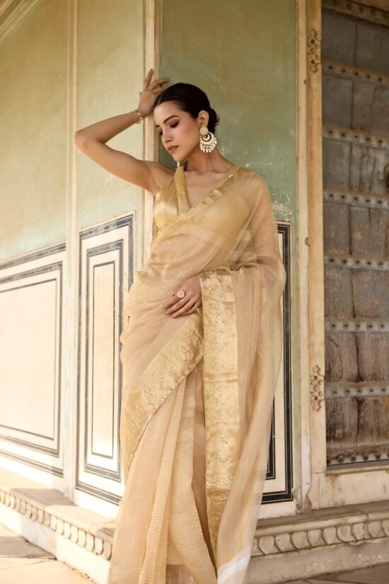 Golden Tissue Saree