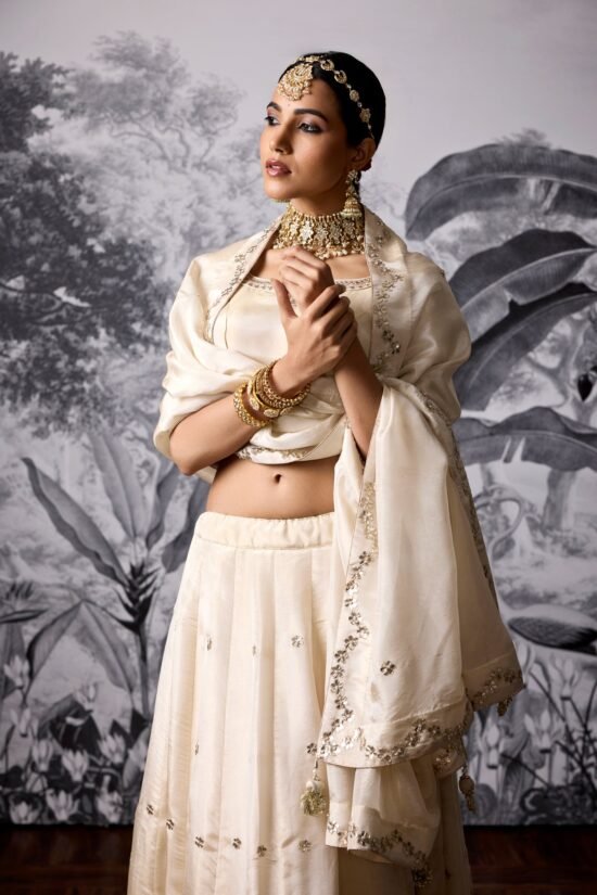 Whitegold Tissue Gota Patti Lehenga Set
