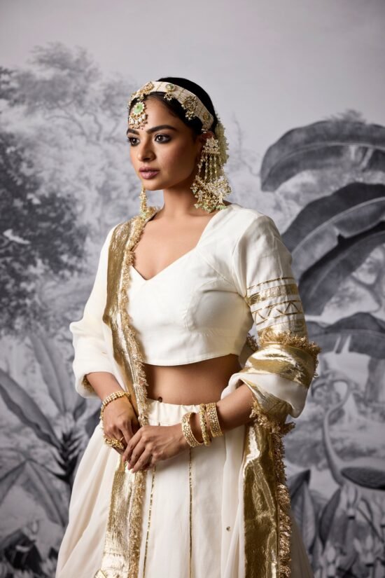 Ivory White Gota Lehenga Set