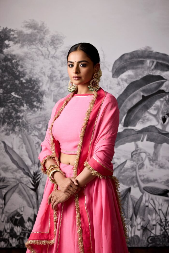 Blush Pink Gota Lehenga Set