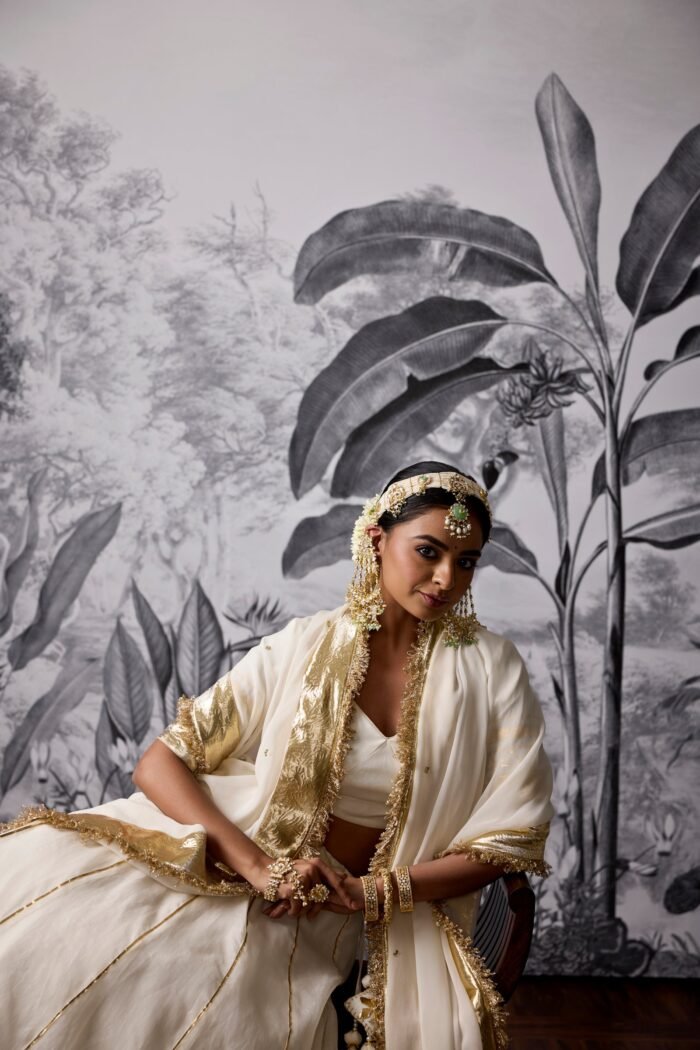 Ivory White Gota Lehenga Set