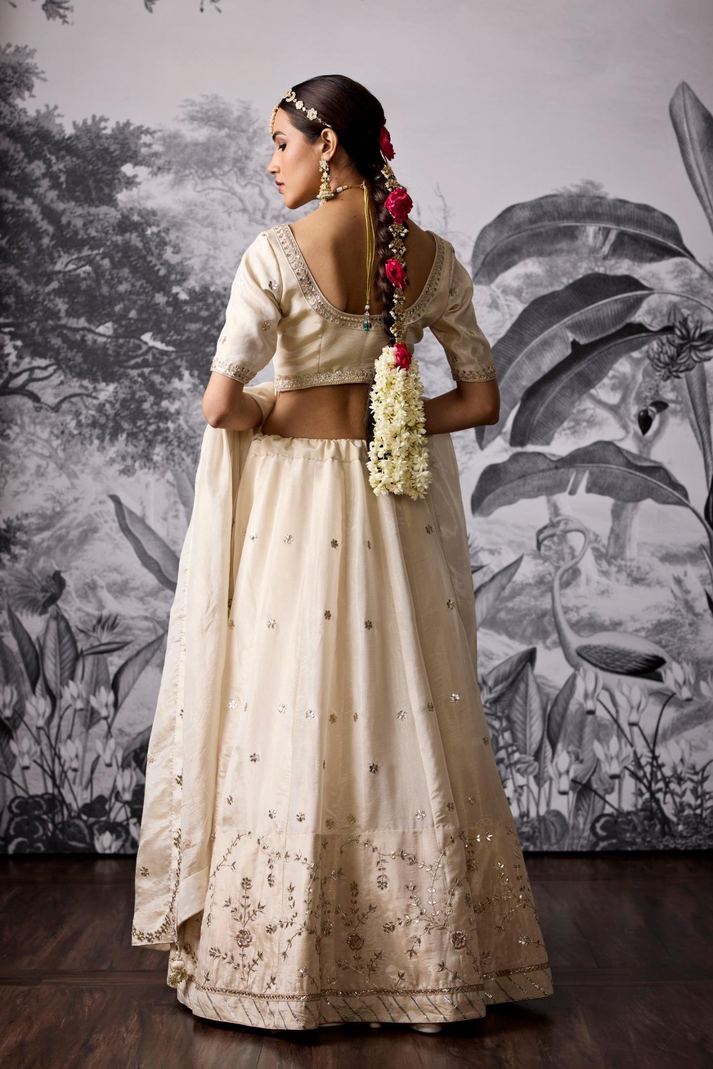 Whitegold Tissue Gota Patti Lehenga Set