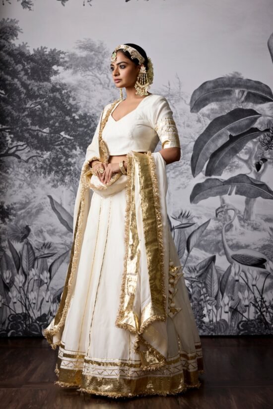 Ivory White Gota Lehenga Set