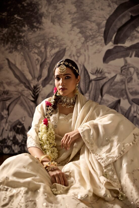 Whitegold Tissue Gota Patti Lehenga Set