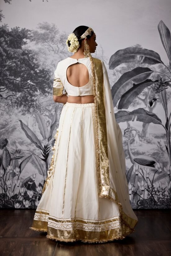 Ivory White Gota Lehenga Set