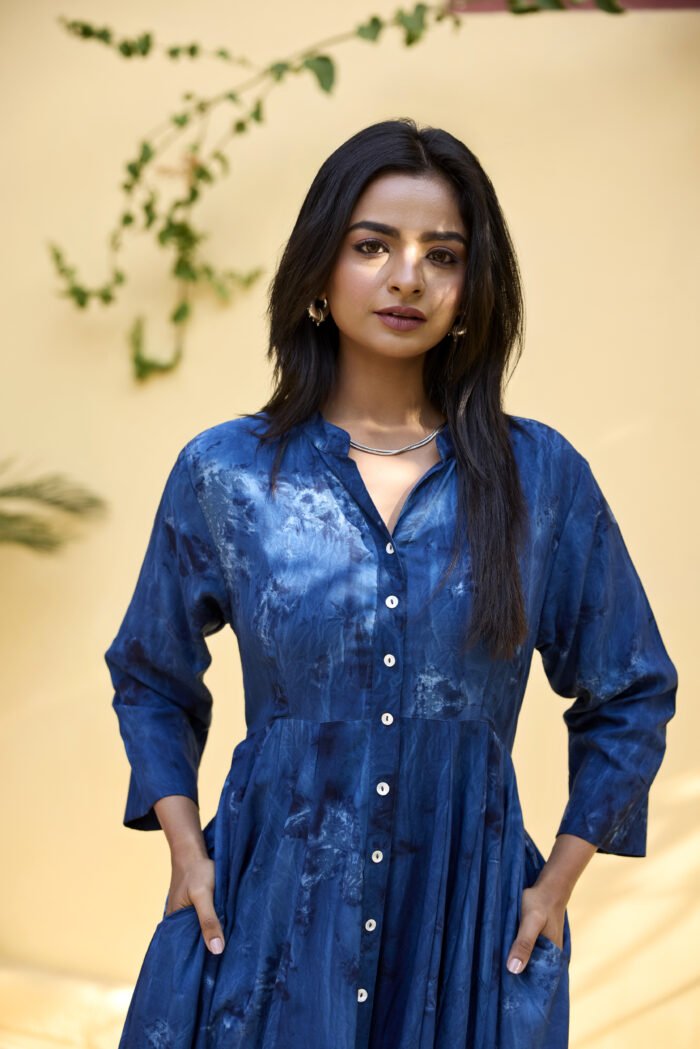 Color Diffusion Cotton Dress