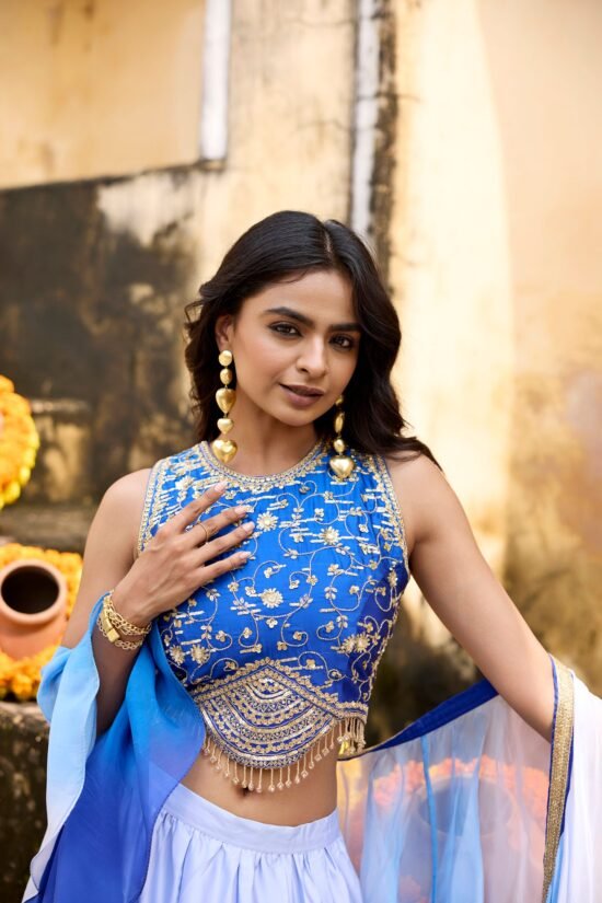 Blue Ombre Lehenga Set