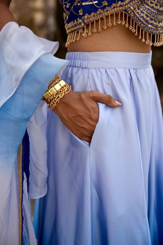 Blue Ombre Lehenga Set