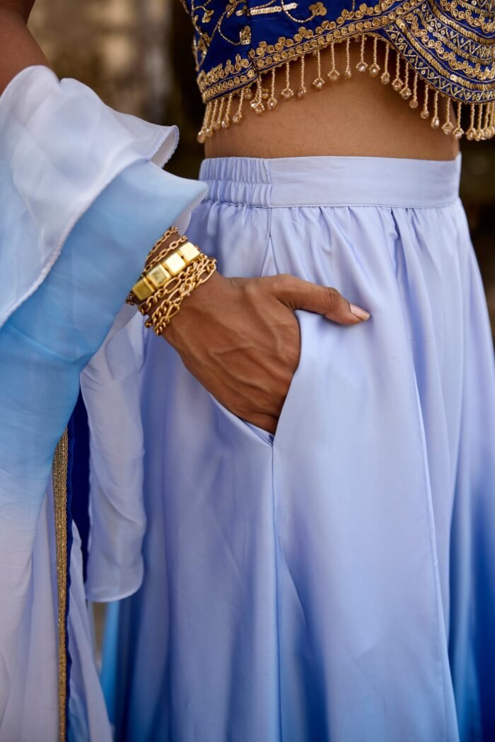 Blue Ombre Lehenga Set