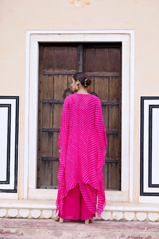 Rani Pink Mothda Kaftaan Set