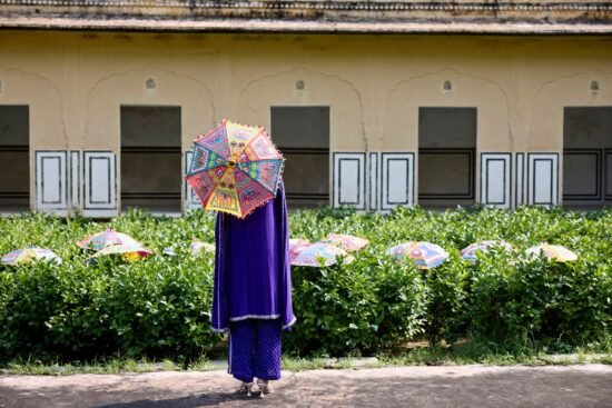 Indigo Mothda Cape Set