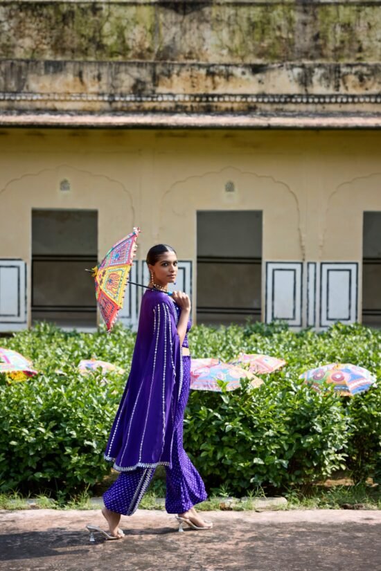 Indigo Mothda Cape Set