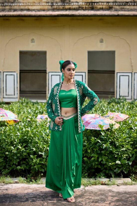 Emerald Green Cape Set