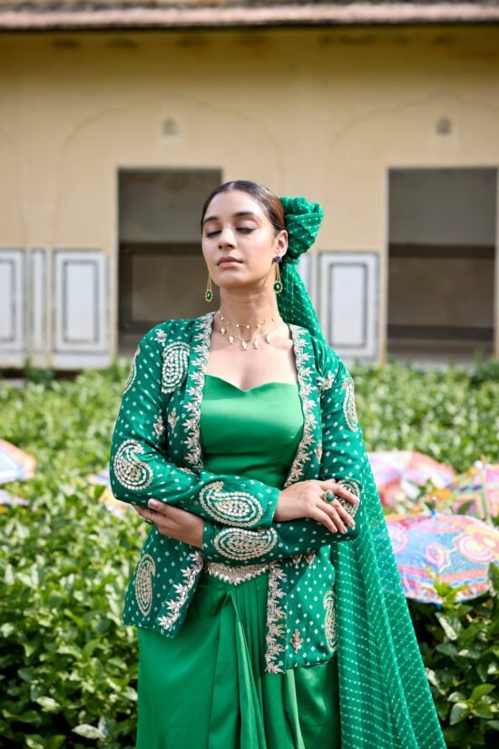 Emerald Green Cape Set