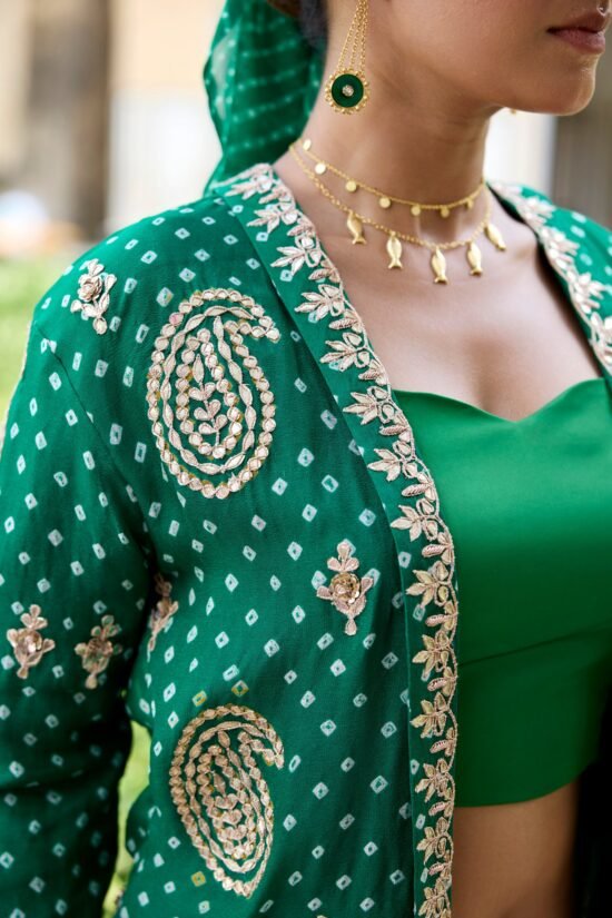 Emerald Green Cape Set