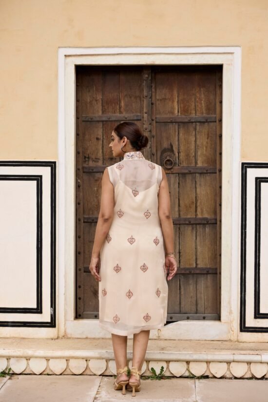 Champagne Gota Patti Jacket Set