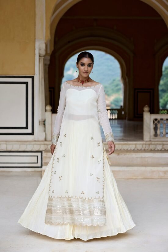 Ivory White Skirt with Kurta Set