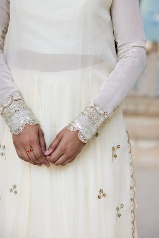 Ivory White Skirt with Kurta Set