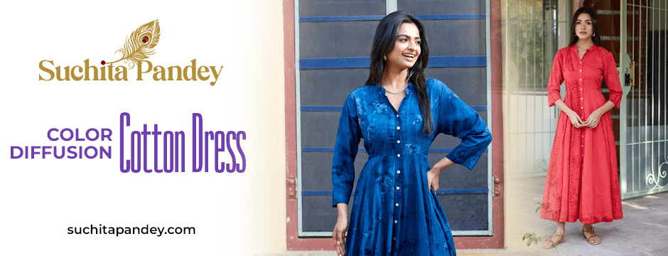 Color Diffusion Cotton Dress