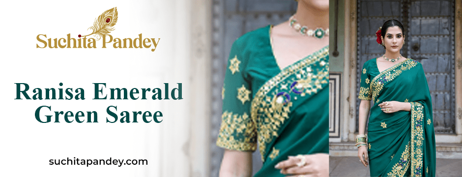 Ranisa Emerald Green Saree