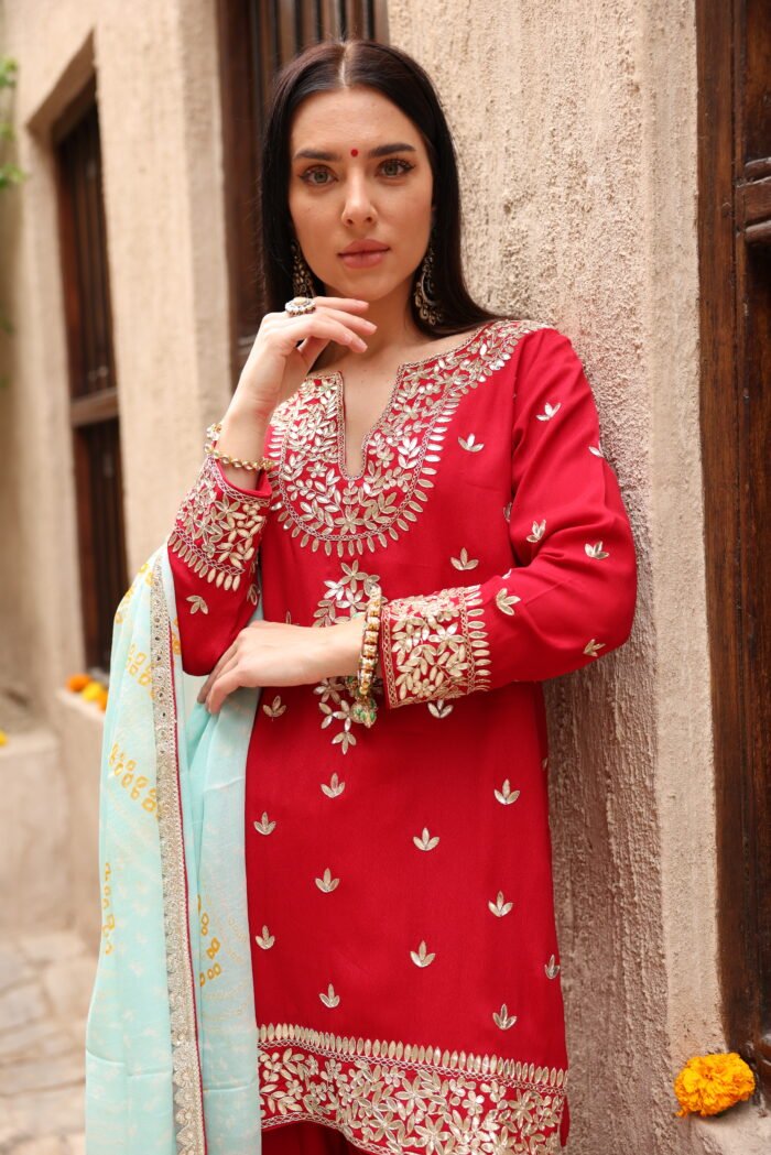 Surkh Laal Sharara Set