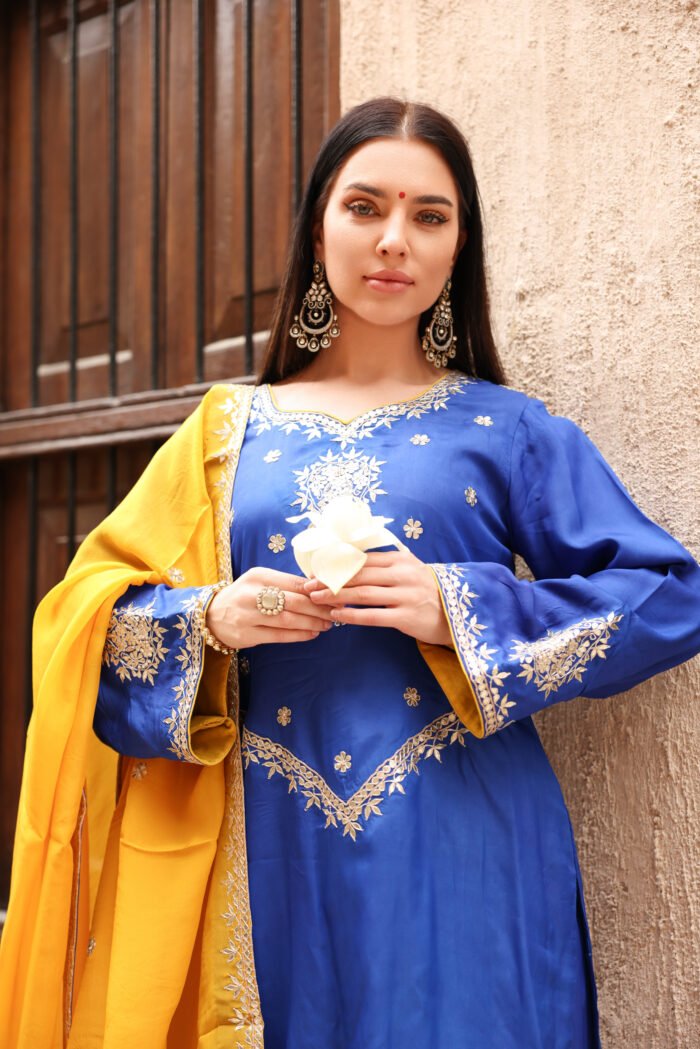 Neelam Gota-Patti Sharara Set