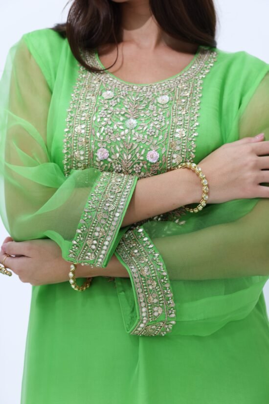 Zaitoon zari one piece dress set