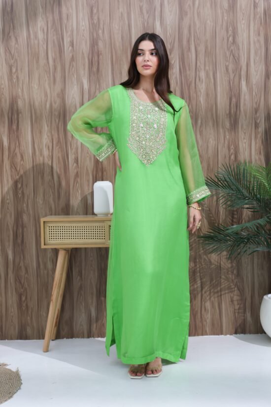 Zaitoon zari one piece dress set