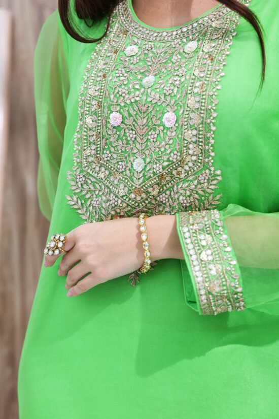 Zaitoon zari one piece dress set