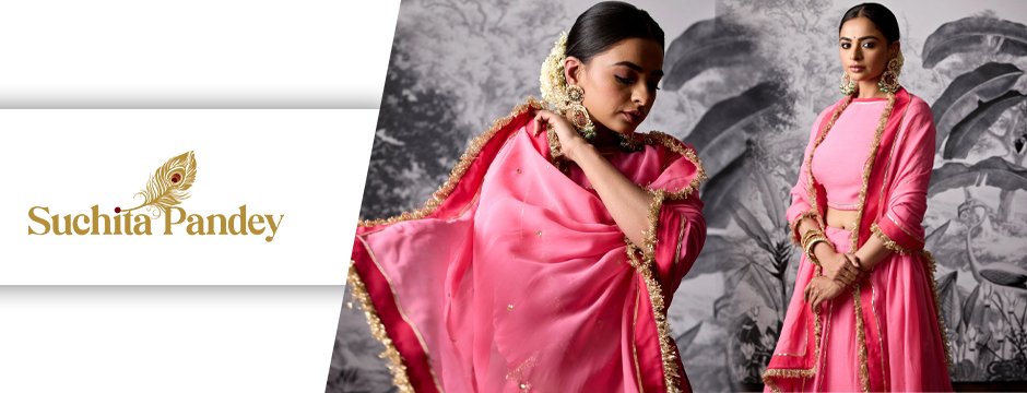Blush Pink Gota Lehenga Set