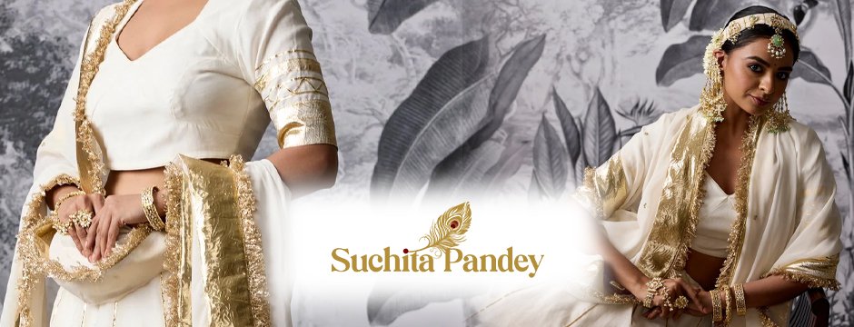 Ivory White Gota Lehenga Set