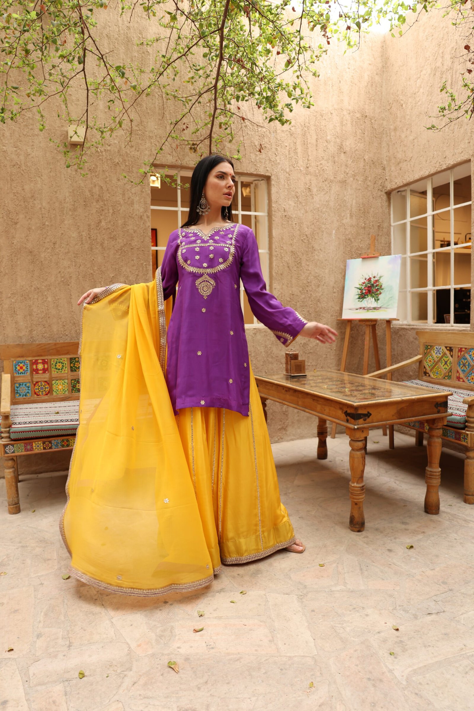 Jamuni Gota-Patti Sharara Set
