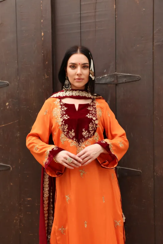 Kesariya Sharara Set