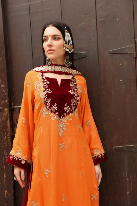 Kesariya Sharara Set