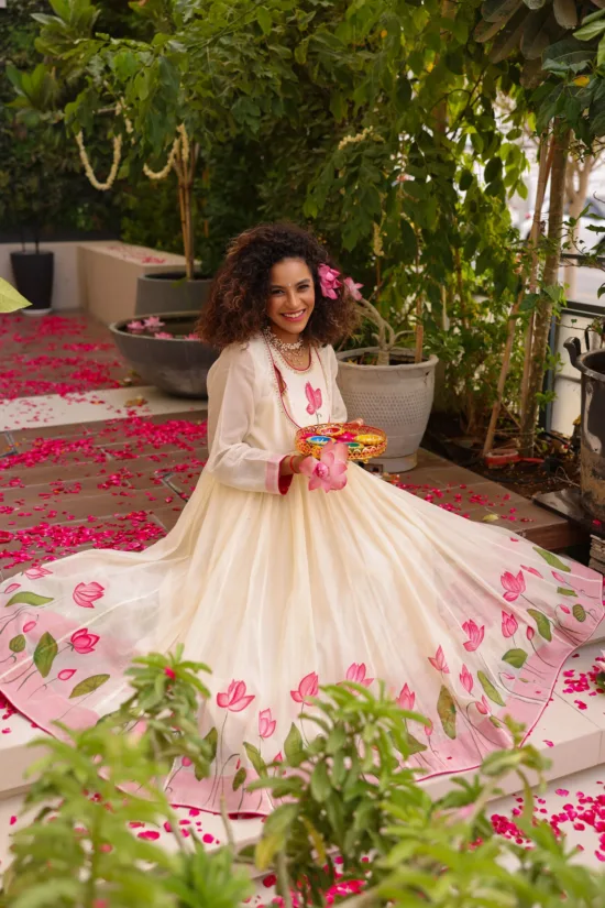 Kunj Karvi Anarkali Set