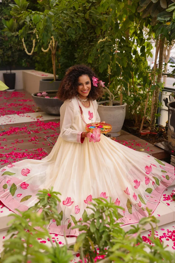 Kunj Karvi Anarkali Set