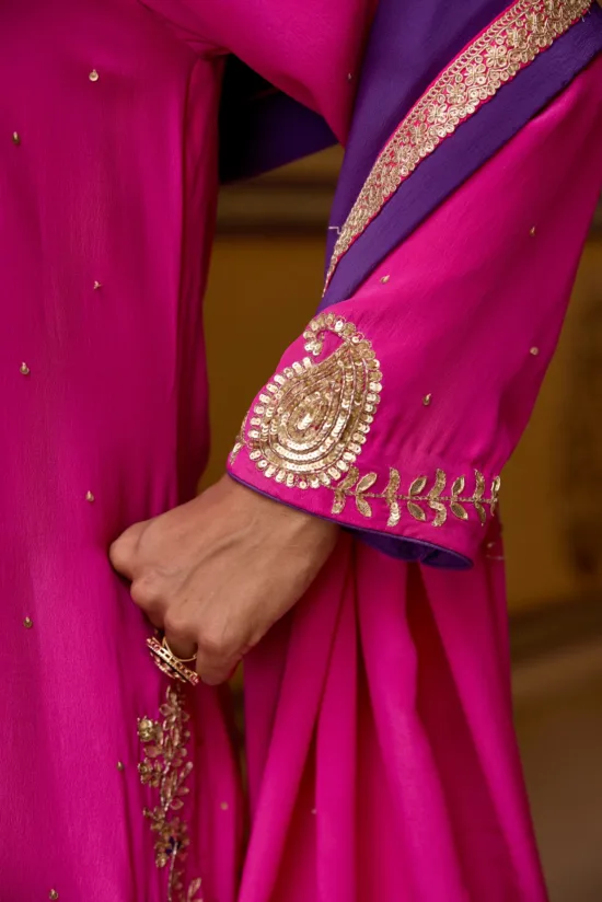 pink purple sharara set