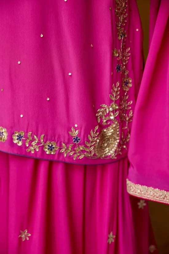 pink purple sharara set