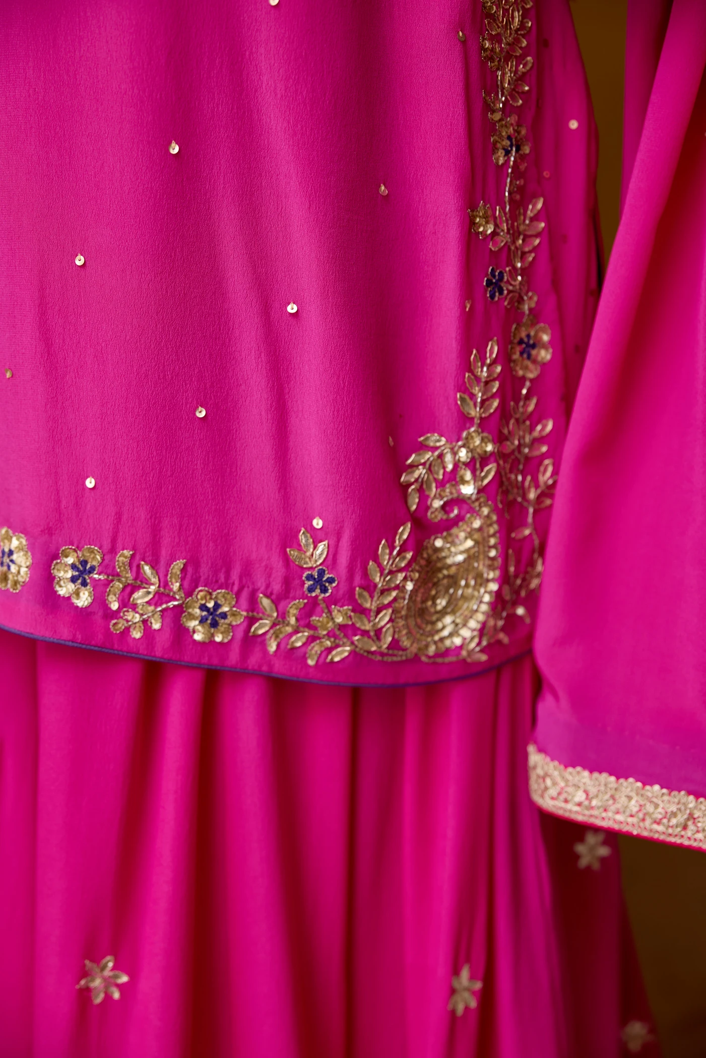 pink purple sharara set